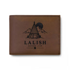 Lalish Engraved Leather Bi-Fold Wallet