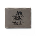 Lalish Engraved Leather Bi-Fold Wallet