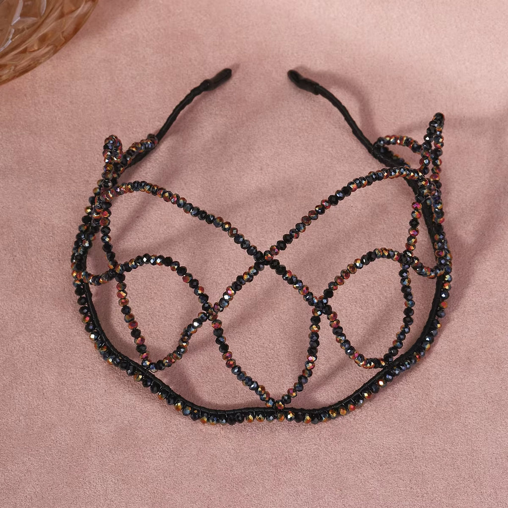 Colorful Middle East Arab Muslim Bead Headband Fashion Girls Headwear Hair Accessories Wholesale Mesh Headwear