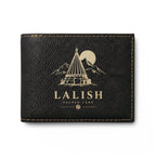 Lalish Engraved Leather Bi-Fold Wallet