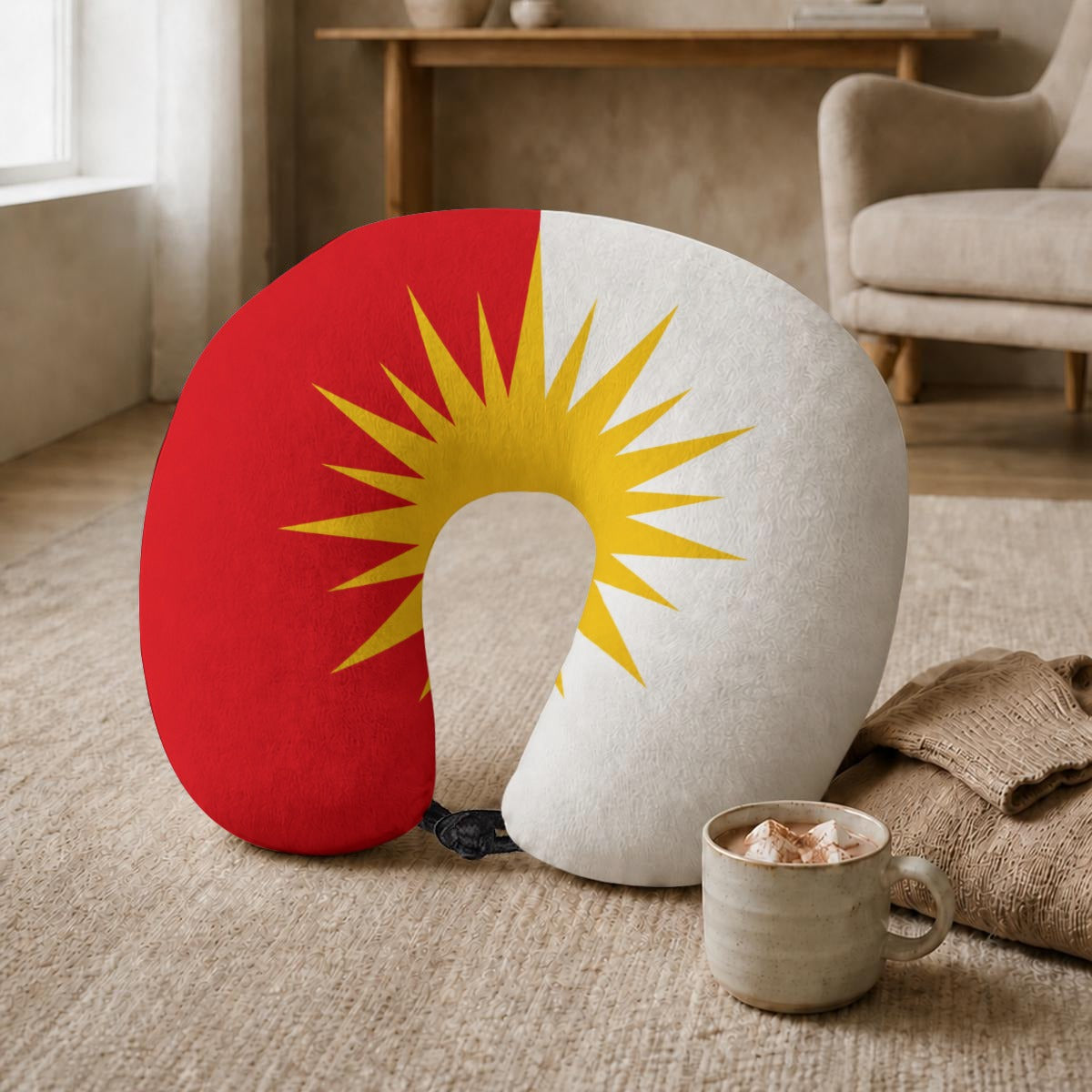 Yazidi Flag Foam Travel Neck Pillow