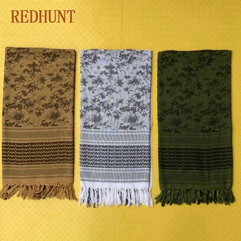Camouflage Headcover Arab Head Neck Scarf Cotton Keffiyeh Shemagh Arab Scarf Men