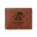 Lalish Engraved Leather Bi-Fold Wallet