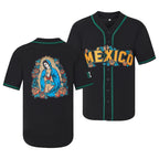 Mexico Guadalupe Embroidered Baseball Jersey, Shirt