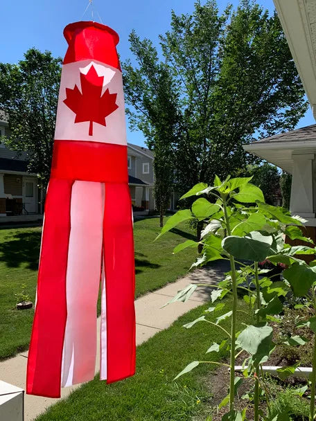 Polyester Canada Flags National independence Day Wind Sock