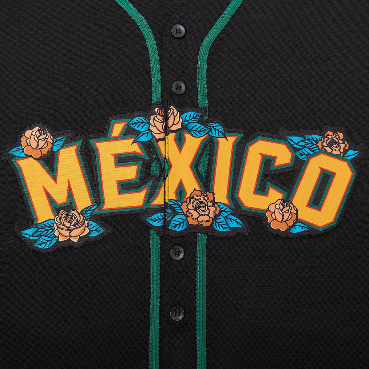 Mexico Guadalupe Embroidered Baseball Jersey, Shirt