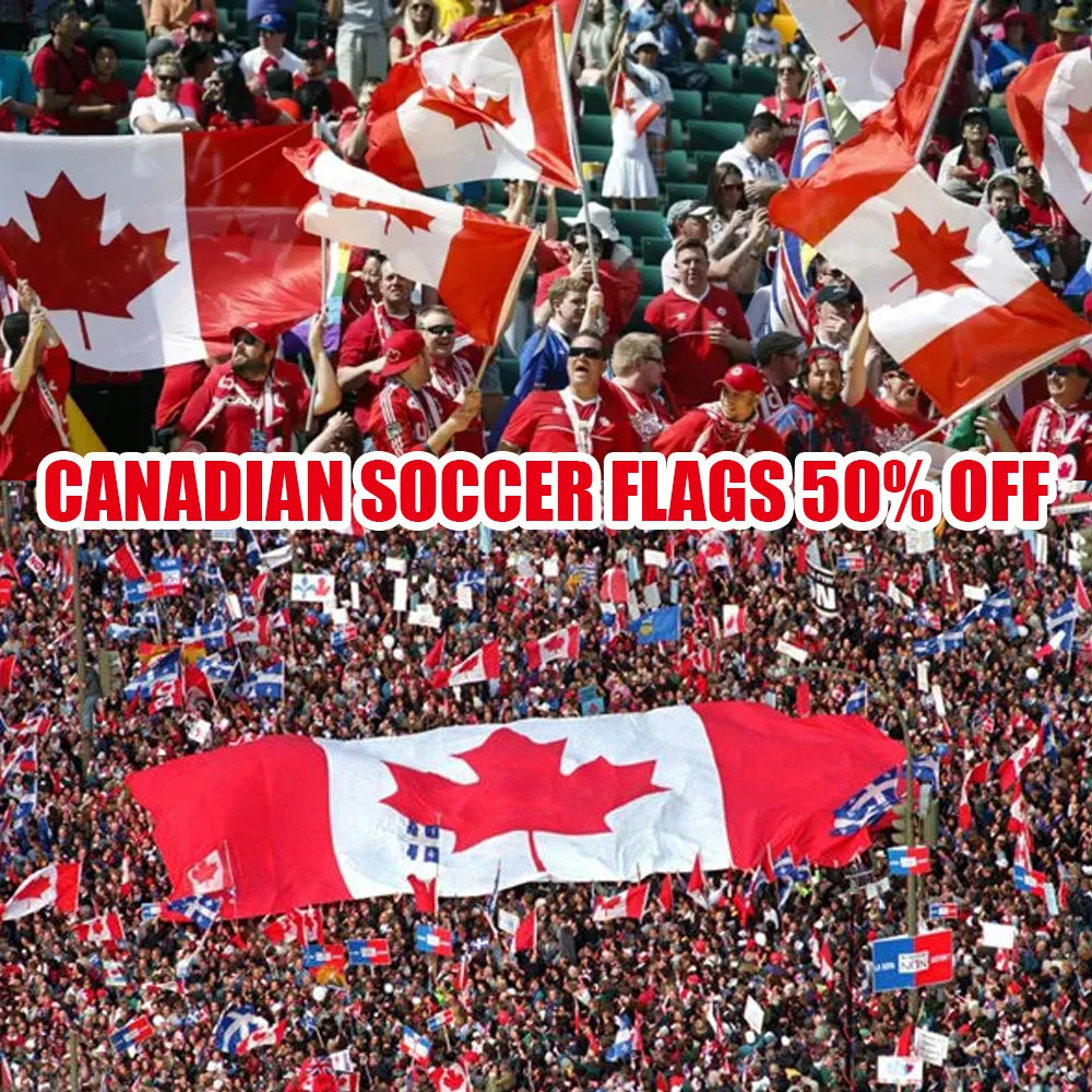 Free Shipping - 3' X 5' Canada Flag in Stock - 100% Polyester Eco-friendly Banner