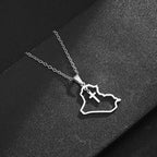 Iraq Map Pendant Necklace