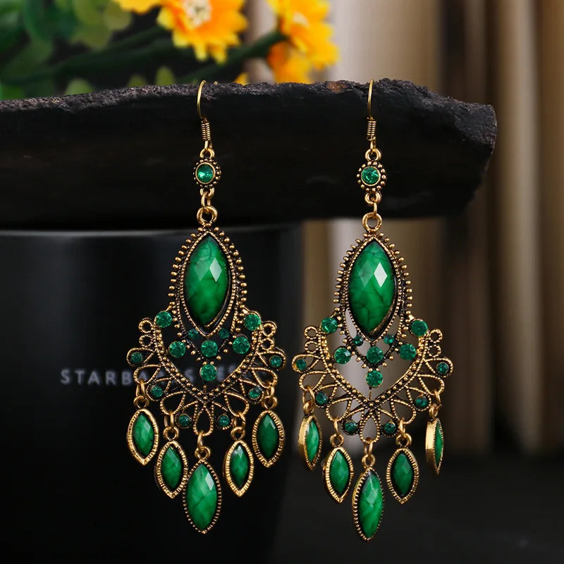 Vintage Earrings Danglers Ethnic Gypsy Jewelry