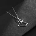 Iraq Map Pendant Necklace