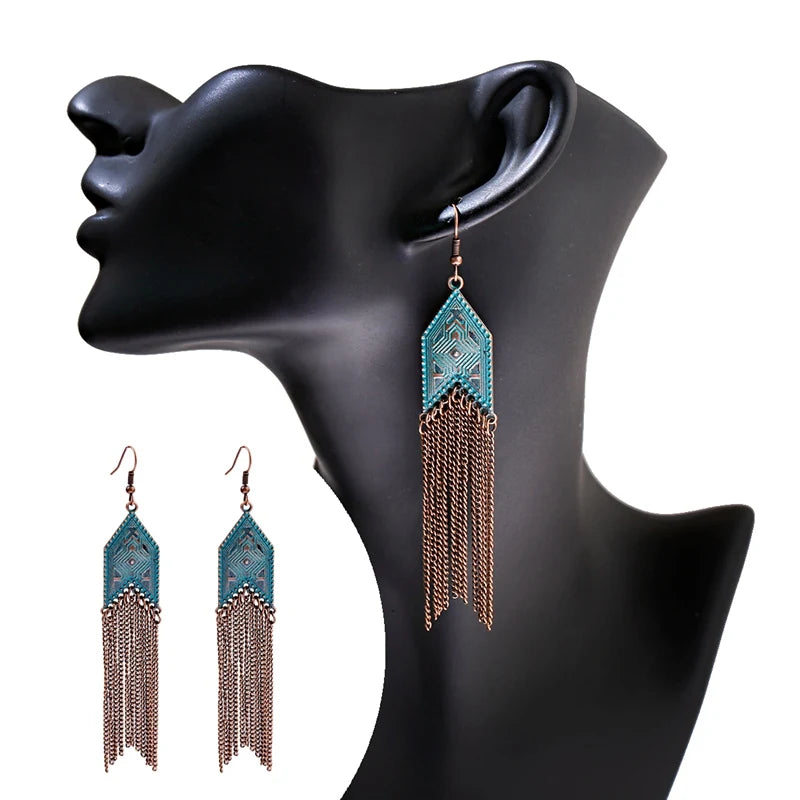 Vintage Bronze Arrow Alloy Dangle Earrings