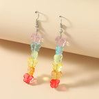 Rainbow Color Star Pendant Earrings