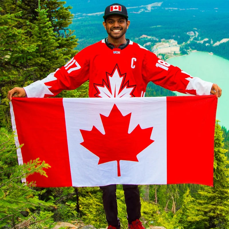 Canada Flag 3*5ft Polyester Fabric Festival Party Fans Flag Customized Double-sided Canadian Flag