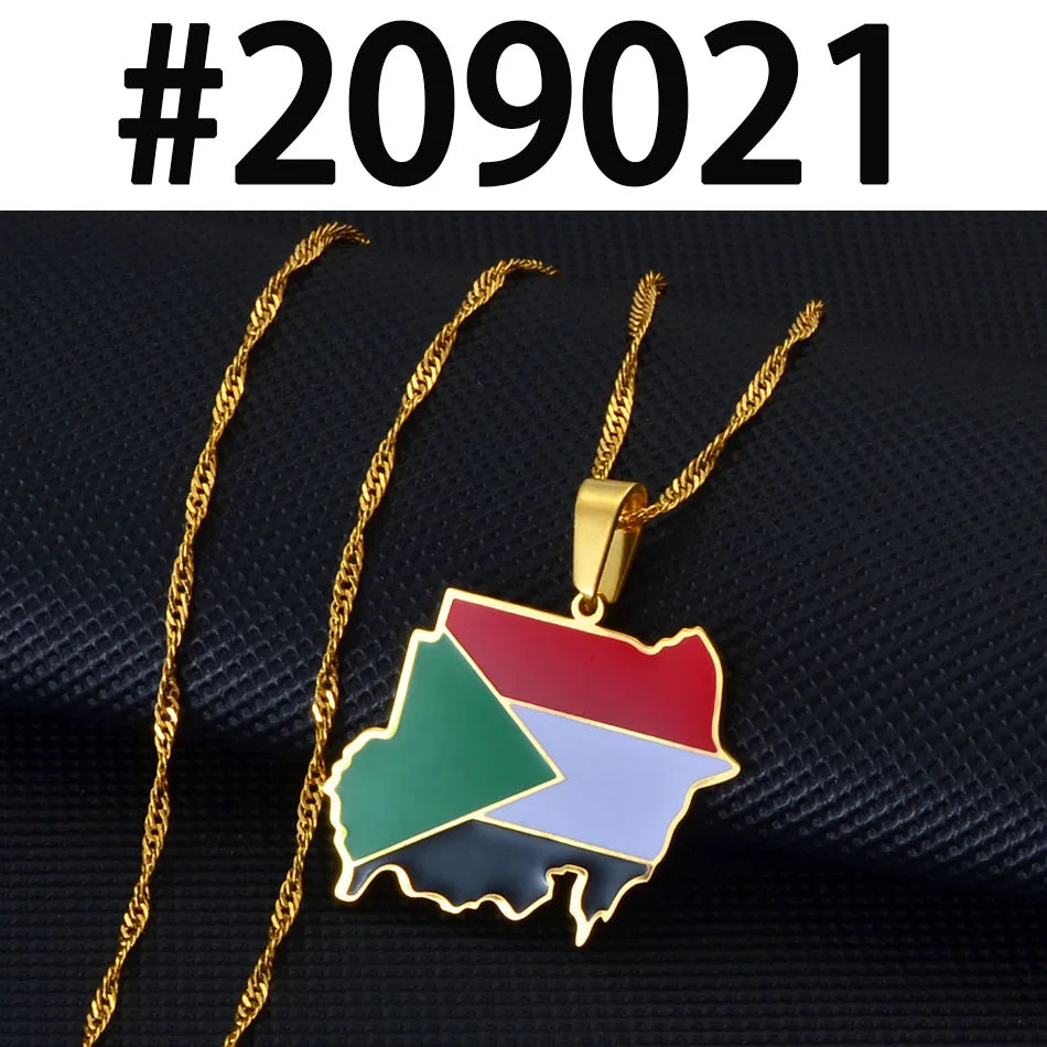 Sudan Map Necklace