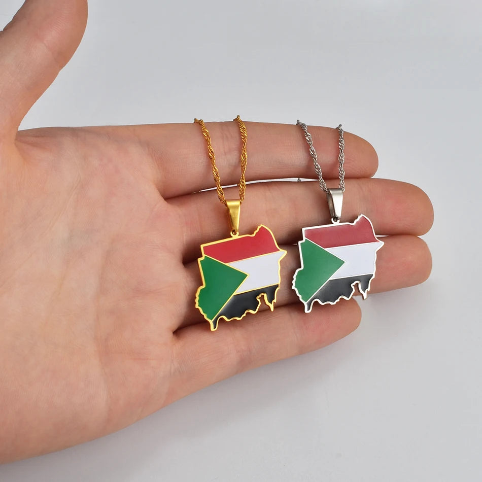 Sudan Map Necklace
