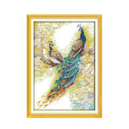 Peacock couples cross stitch kit
