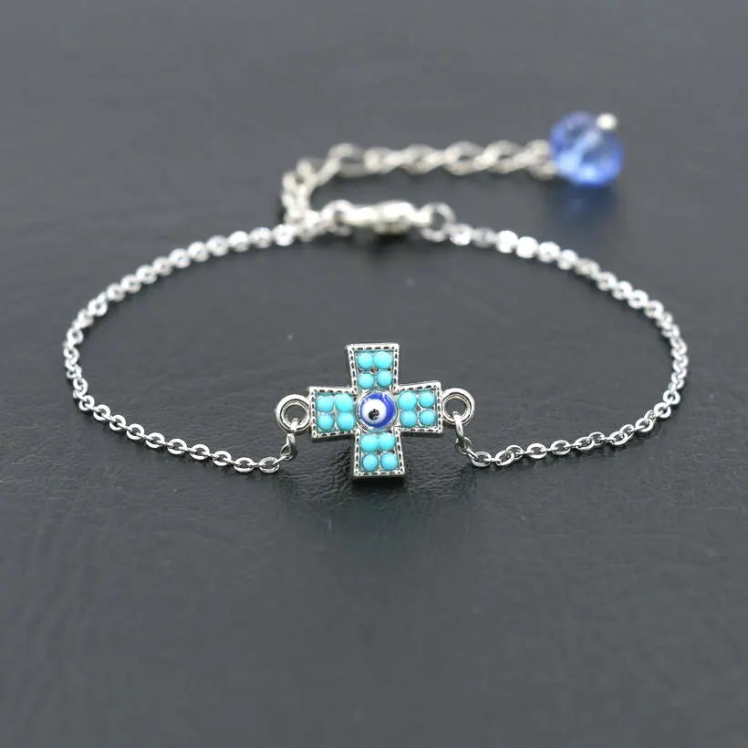 Minimal Evil Eye Bracelet