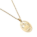 Gold Plated Peacock Yezidi Lalish Necklace
