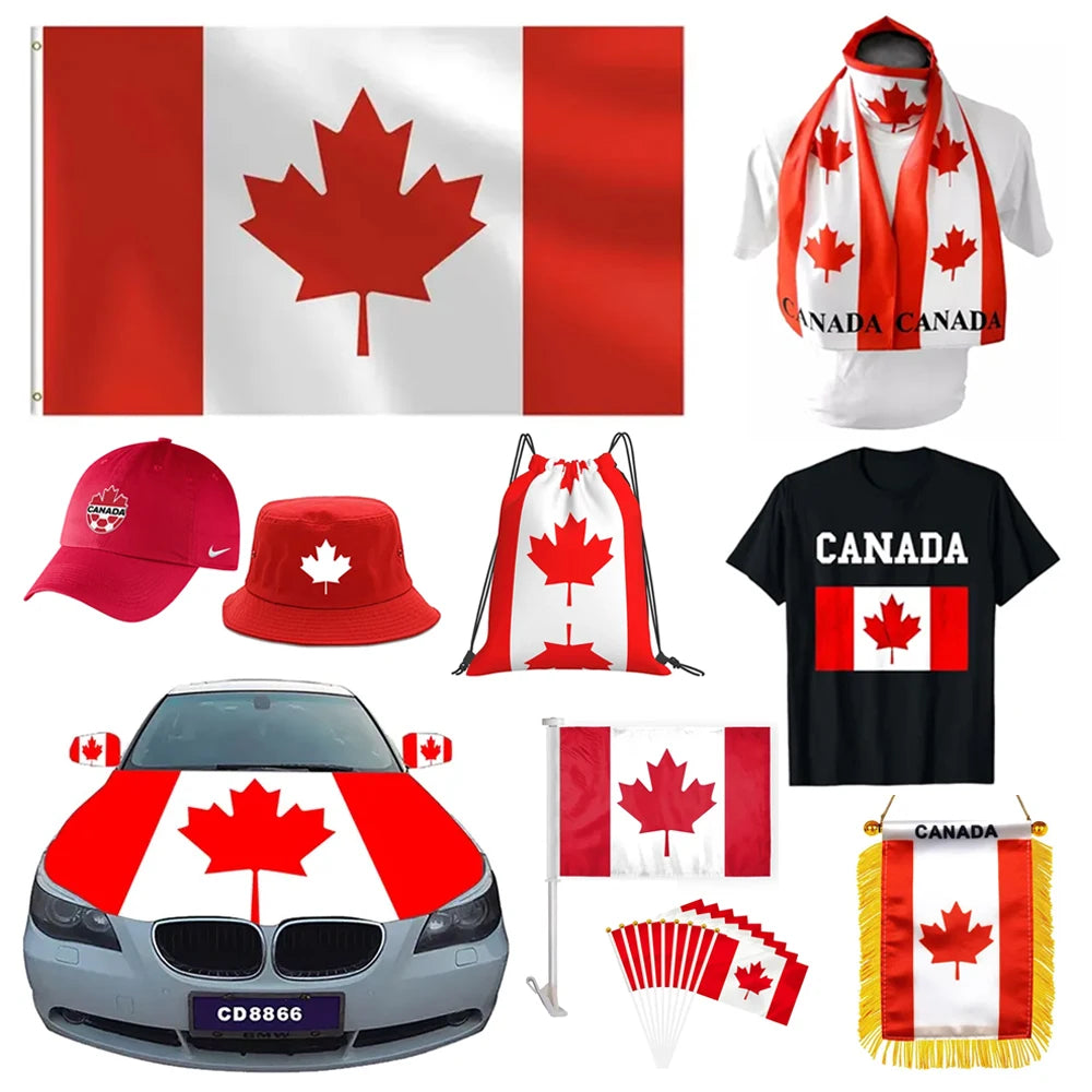 In Stock 3x5ft Canada Flag 100% Polyester Canada National Flag for Outdoor Indoor Decoration