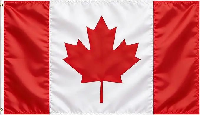 In Stock 3x5FT Canada Flag Polyester Waterproof Canadian National Flag with Brass Grommets for Outdoor Indoor Decoration