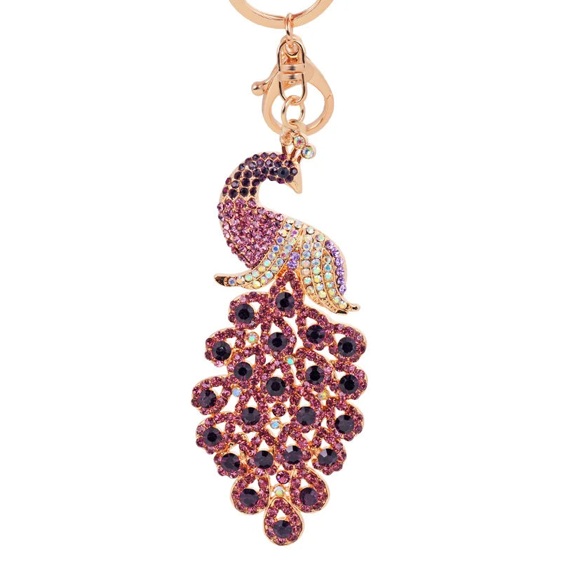 Colorful Peacock Keychain