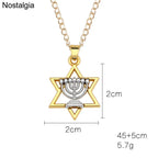 Star Of David Menorah Jewish Jewelery Religious Necklace