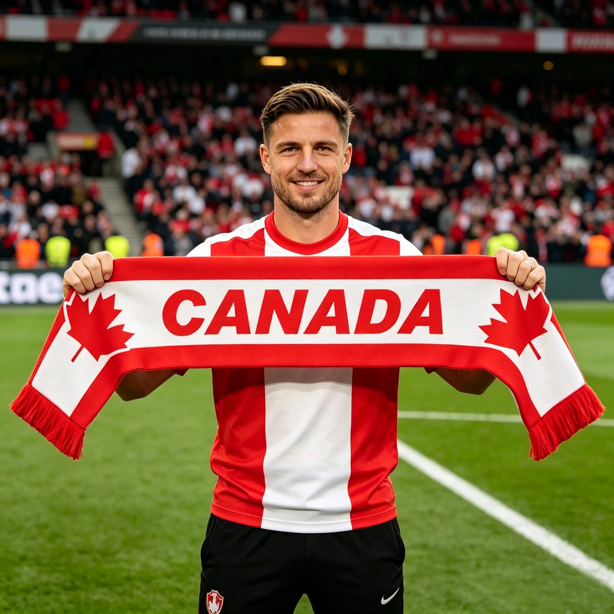 Canadian Scarf 6*50inch Canada Fans Scarf for Soccer Event Canada Polyester Scarf Flag Banner