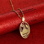 Gold Plated Peacock Yezidi Lalish Necklace