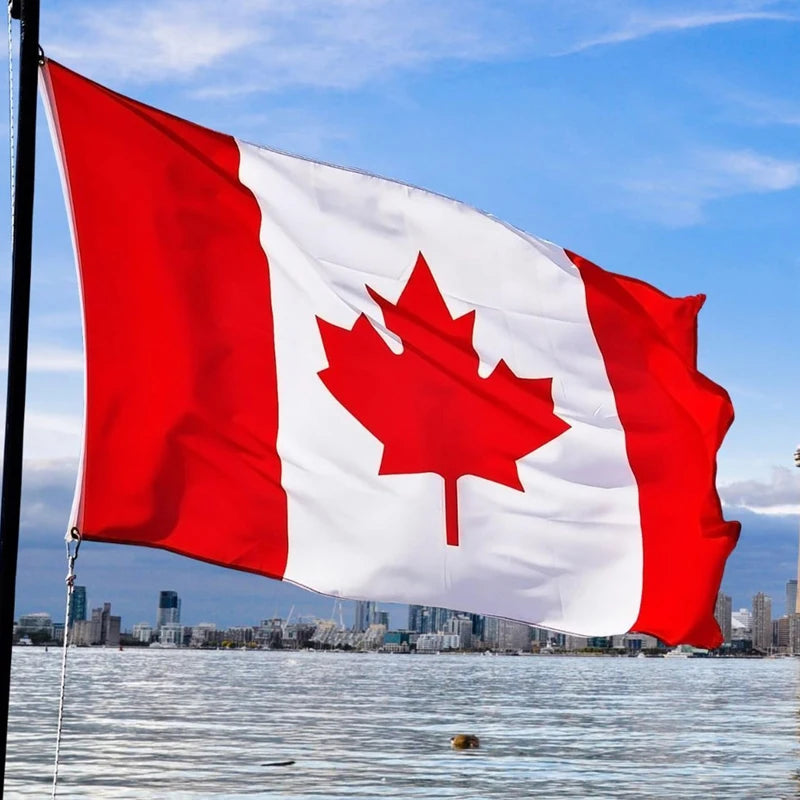 Canada Flag 3*5ft Polyester Fabric Festival Party Fans Flag Customized Double-sided Canadian Flag