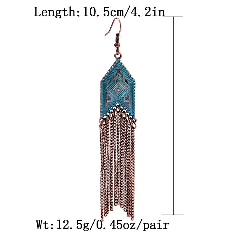 Vintage Bronze Arrow Alloy Dangle Earrings
