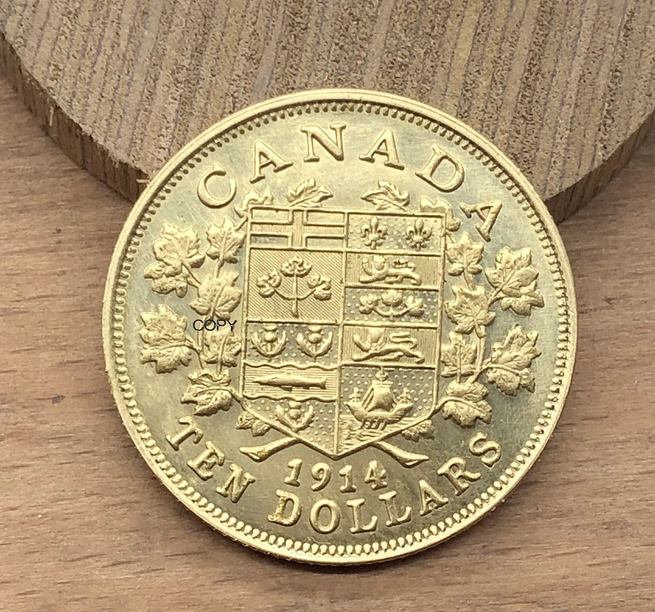 Canada 1914 10 Dollars - George V Brass Copper Gold Coin Souvenirs For Home And Gifts Metal Collectible Numismatic Coins