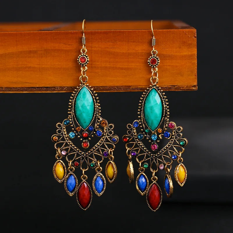 Vintage Earrings Danglers Ethnic Gypsy Jewelry