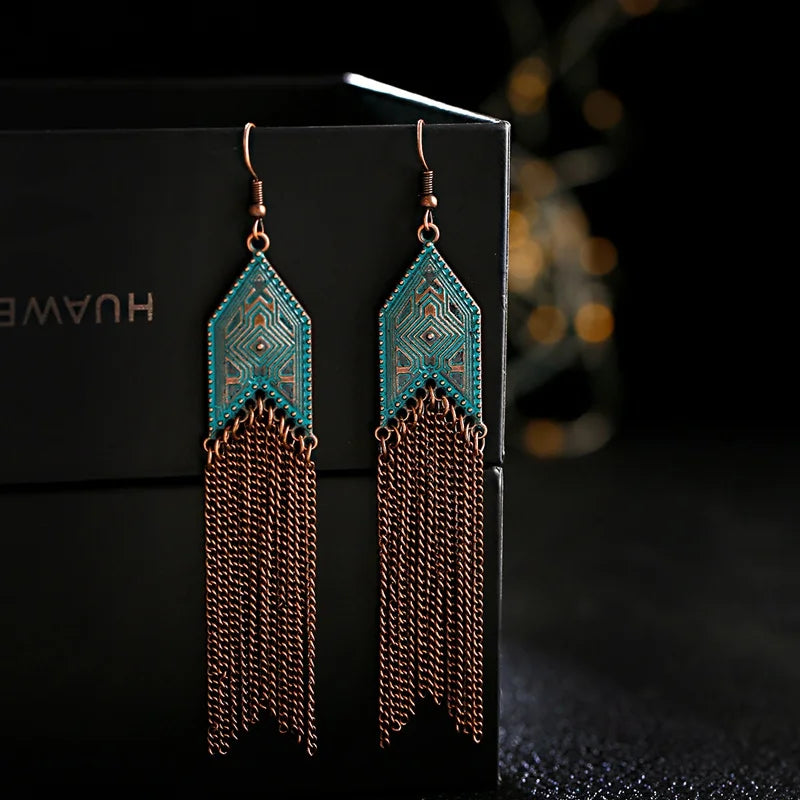 Vintage Bronze Arrow Alloy Dangle Earrings