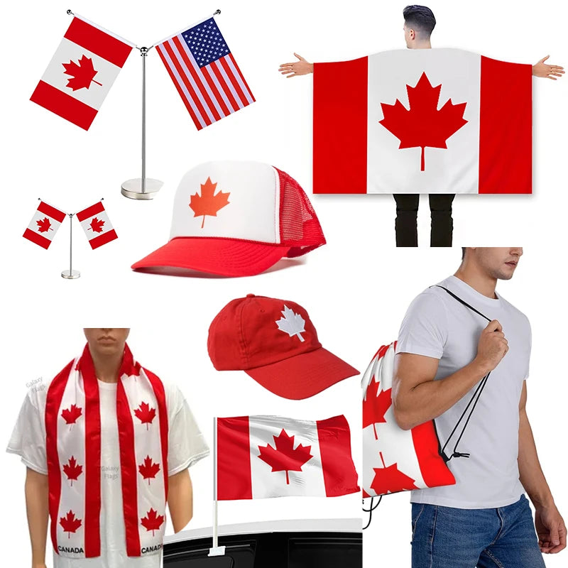 In Stock 3x5ft Canada Flag 100% Polyester Canada National Flag for Outdoor Indoor Decoration