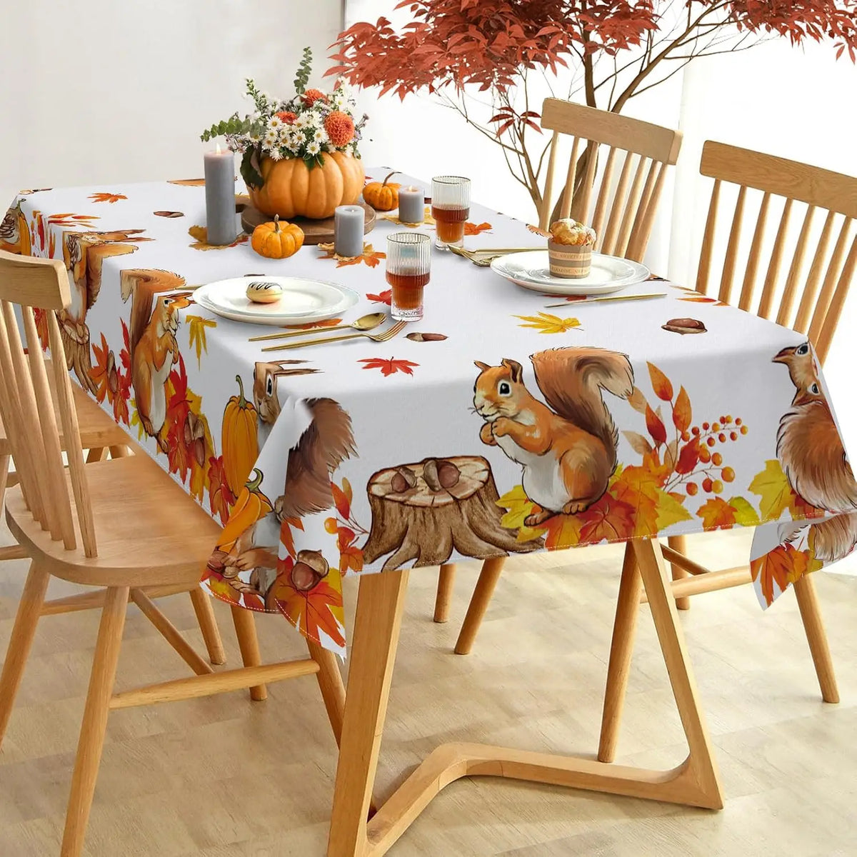 Tablecloth Party Decor Autumn Maple Leaf