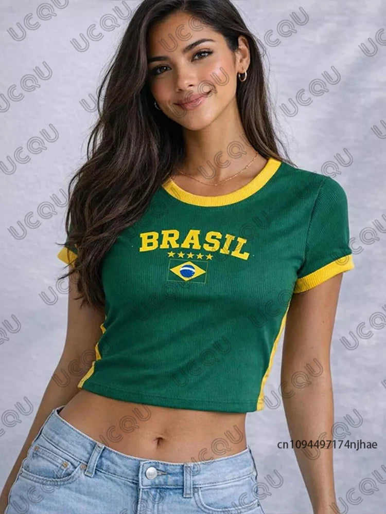 Brazilian Flag Slim Fit Tee