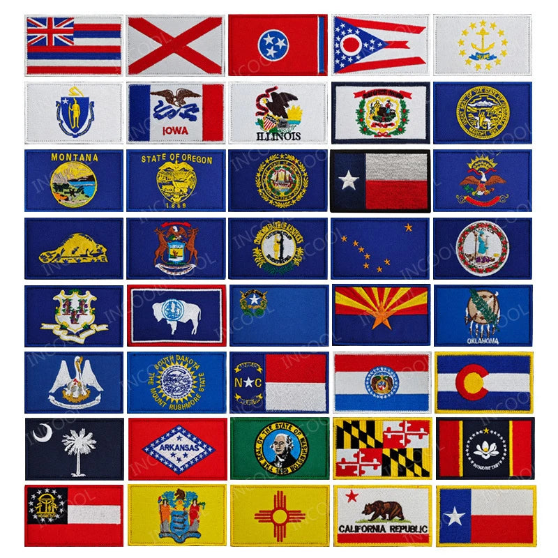 Embroidered Patches United States - State Flags