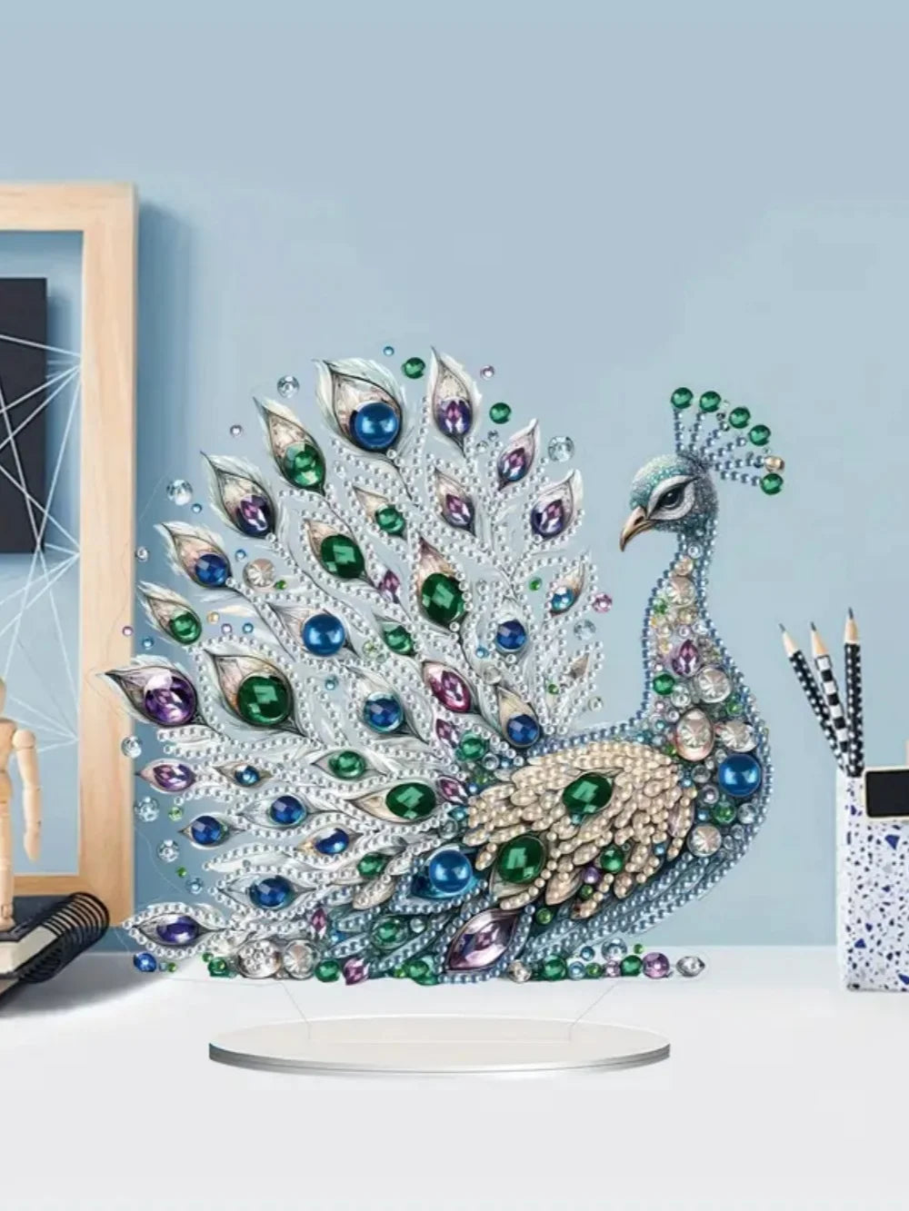 Peacock Diamond Art Table Kit