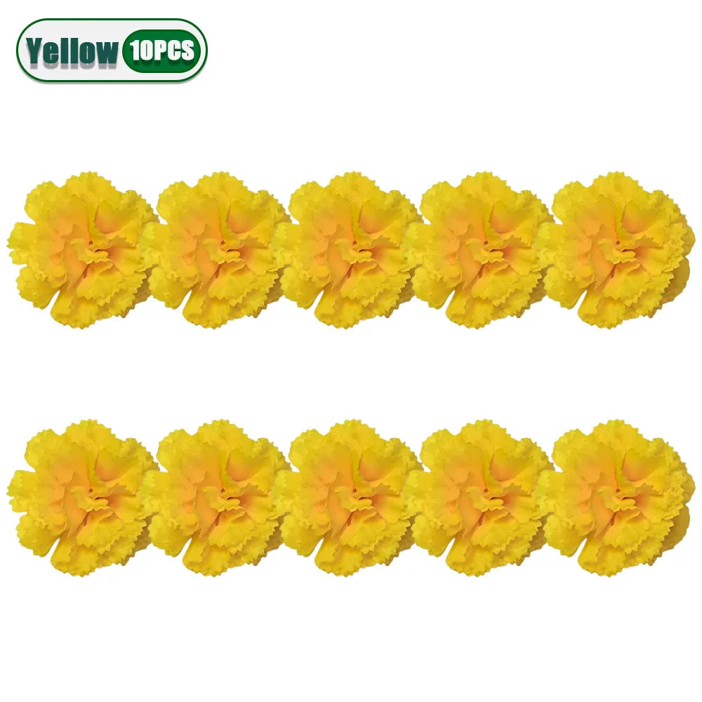 2.17 Inch Marigold Artificial Flowers Day of The Dead, Halloween and Diwali Party Home Outdoor Decoration