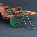 Liuli Crystal Buddha Green Tara Pendant