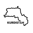 Car Sticker Kurdistan Map Outline