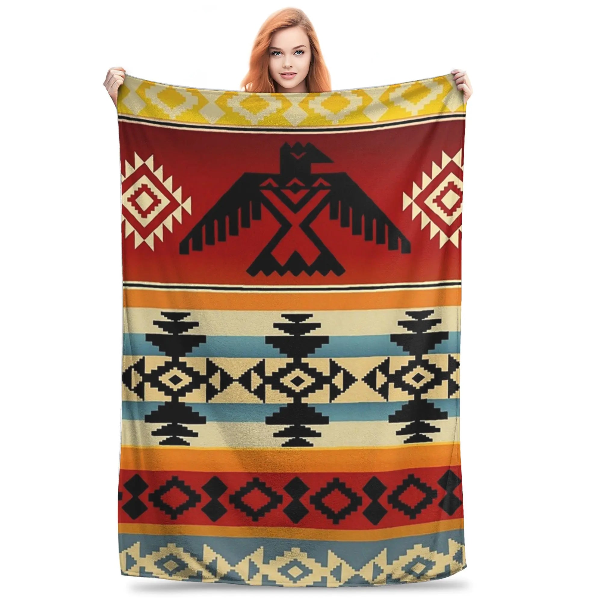 Thunderbird  Native American Pattern Blanket