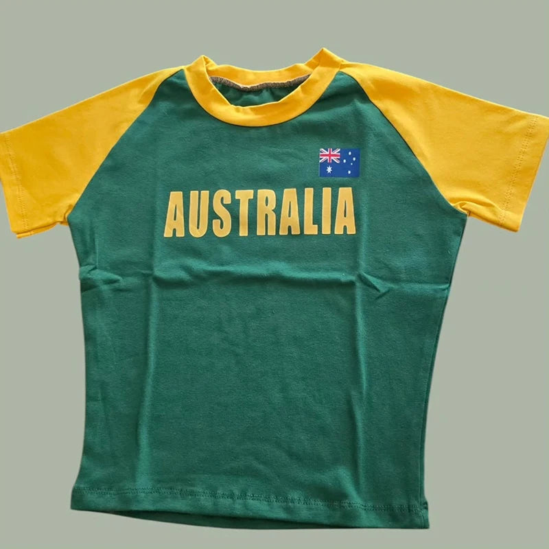 Brazil Letter Print Crop Top