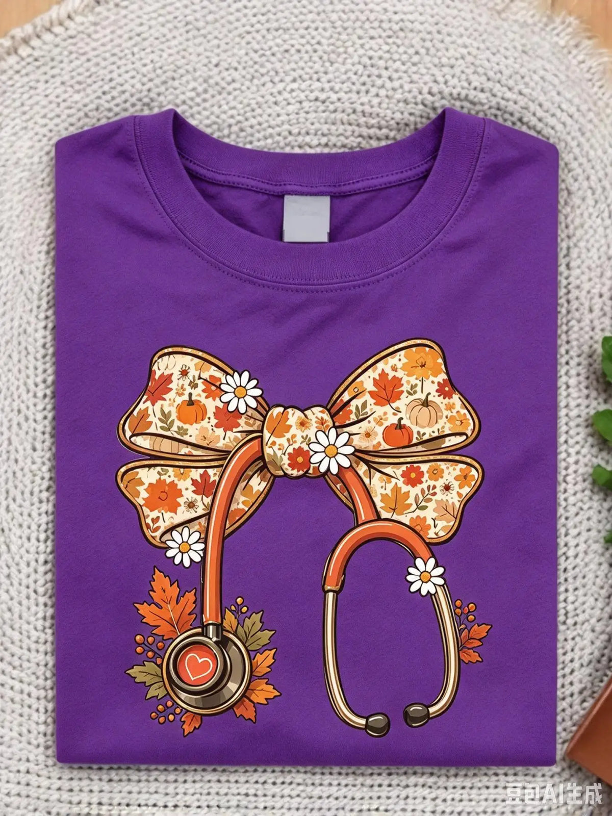 Thanksgiving Nurse Coquette Bow Sweatshirt