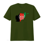 Afghanistan Flag Map Design T Shirt
