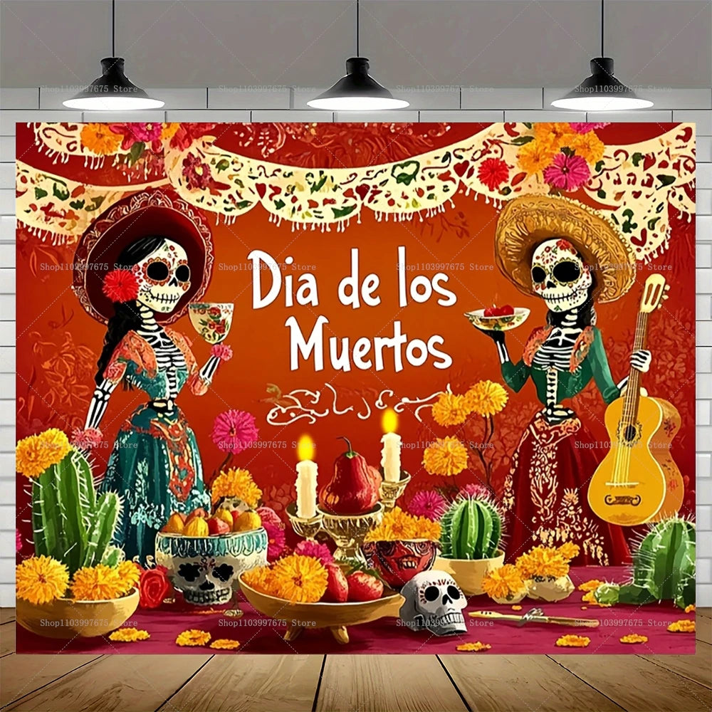 Day Of The Dead Photography Backdrop Mexican