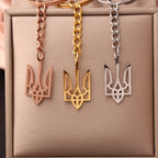 Ukraine National Emblem Keychain Party
