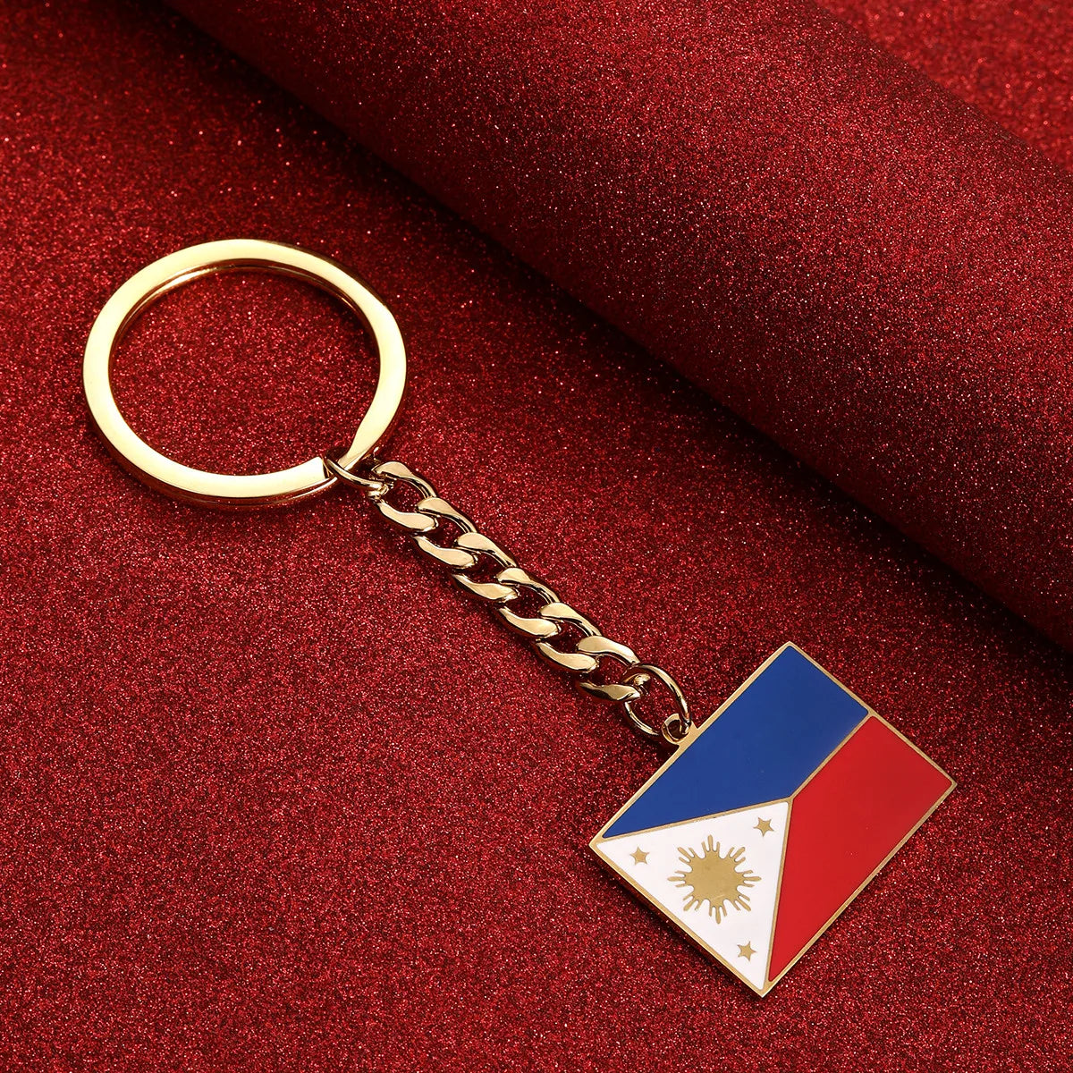 Stainless Steel Philippines Map Keychain