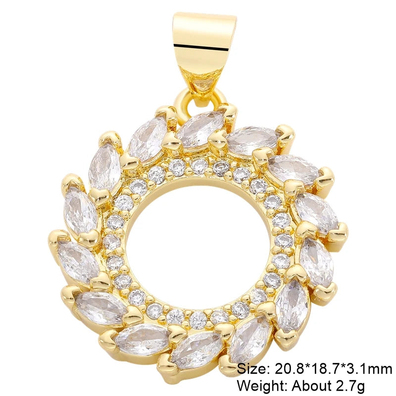 Gold Plated Handmade Colorful Star Of David Charms