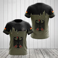 Men's German flag pattern short-sleeved shirt